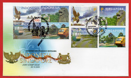 #56- INDONESIA FDC, INDONESIA-SINGAPORE JOINT STAMP ISSUE. 28.10.2009 - Indonesië