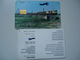 ZIMBABWE  USED CARDS  TRAIN TRAINS $ 50 - Zimbabwe