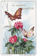 Happy Easter With Beautiful Butterfly Embossed - Papillons