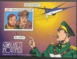 SP) 2004 BELGIUM, COMICS JOINT ISSUE WITH FRANCE, MILITARY, BLAKE ET MORTIMER, SOUVENIER SHEET, MN - Autres & Non Classés