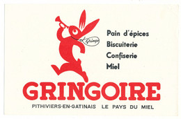 Buvard  20.9 X 13.3  Biscottes GRINGOIRE Pithiviers En Gatinais  Vermillon (4) (autre Vente: Rouge) - Zwieback