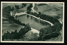 Orig. Foto AK Um 1935, Fliegeraufnahme Luftbild Familienbad Schwimmbad Goldenes Tälchen Wurzen Bei Leipzig - Wurzen