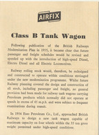 Instructions De Montage AIRFIX CLASS B Tank Wagon 1960s - Anglais