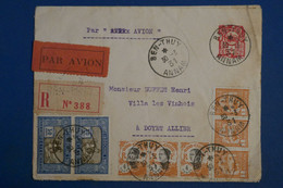 AL2  INDOCHINE  BELLE LETTRE RECOM.  1931 PETIT BUREAU  BEN THUY POUR  DOYET FRANCE +BANDE   DE TP + AFFR .INTERESSANT - Brieven En Documenten