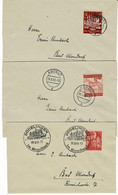 1943, 12 Pfg. Zuschlag , 3 Mal EF , Luxemburg - Stp., A6227 - 1940-1944 Occupation Allemande