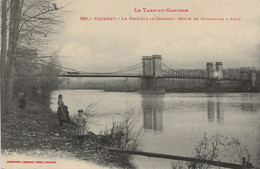 CPA   BOURRET - Le Pont Sur La Garonne - Route De Montauban à Agen  -  Animé  - Rare -  Bon état.79d - Andere Gemeenten