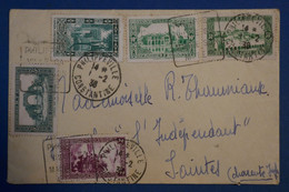 AL2 ALGERIE BELLE LETTRE 1938 CONSTANTINE  POUR SAINTES FRANCE  + AFFR .PLAISANT - Covers & Documents