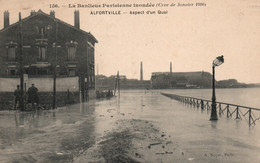 La Banlieue Parisienne Inondée: Crue De Janvier 1910 - Alfortville: Aspect D'un Quai - Carte Noyer N° 156 Non Circulée - Floods