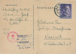 III  Reich- Polen 1944 - Holocaust - KL Lublin-Majdanek - Waffen SS Concentration Camp-Postkarte-postcard,VERY RARE!!! - Gevangenkampen