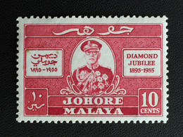MALAYA JOHOR 1955 Sultan Sir Ibrahim Diamond Jubilee MLH SG#153 M3562D - Johore