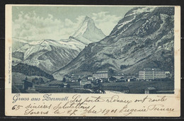 Carte P De 1901 ( Zermatt ) - VS Valais