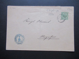 AD Württemberg 1892 Ganzsachen Umschlag U Dienstpost Blauer Dienststempel Schultheissenamt Munster - Enteros Postales