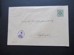 AD Württemberg Ganzsachen Umschlag U Dienstpost Violetter Dienststempel Schultheissenamt NS - Postal  Stationery