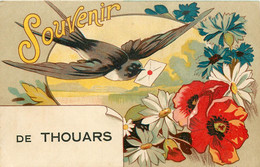 Dép 79 - Hirondelle - Fleurs - Thouars - Souvenir - état - Thouars