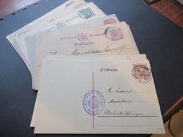 AD Württemberg Ganzsachen Posten Umschläge Und PK Auch Dienstpost Verschiedene Stempel! Stöberposten Mit 16 Belegen - Postal  Stationery