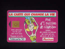 TELECARTE 50 Unités - Auchan Prune - Dessins Animés Femme - T2G 09/1999 - Tirage 4000000ex - 1999