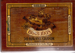 Boite A Cigares En Bois Vide  BARBUDOS   50 HAVANA GRANDE   Plantation De La Vuelta Abajo - Cigar Cases