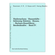 Niedersachsen - Hansestädte - Schleswig-Holstein - Hessen. -- Reclams Kunstführer. - Baudenkmäler. - Band IV. - Landkarten