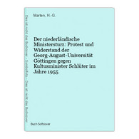 Der Niederländische Ministersturz: Protest Und Widerstand Der Georg-August-Universität Göttingen Gegen Kultusm - Maps Of The World