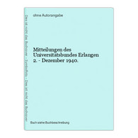 Mitteilungen Des Universitätsbundes Erlangen 2. - Dezember 1940. - Landkarten