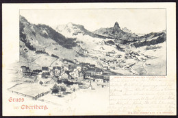 1898 Gelaufene AK, Gruss Aus Oberiberg. Gegen Tschalun Und Grossen Schien. Verlag Benziger - Oberiberg