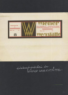 Wiener Werkstätte Einkaufsgutschein I-II (fleckig) - Wiener Werkstaetten