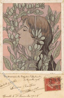 Mucha, Alfons Seide Frau Jugendstil I-II Art Nouveau Soie - Non Classés