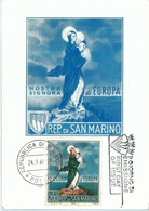 68933 - SAN MARINO -  MAXIMUM CARD   -  EUROPA   1966 - FDC