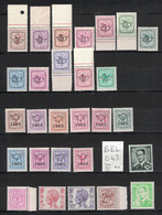 Belgique - Belgium - Belgien - 28 Neufs SANS Charnière Préoblitérés Et Service - MNH Stamps BOB - Falzlose Marken - Sobreimpresos 1951-80 (Chifras Sobre El Leon)