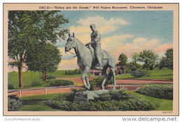 Riding Into The Sunset Will Rogers Monument Claremore Oklahoma - Altri & Non Classificati