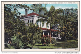 Florida Fort Myers Winter Home Of Thomas A Edison 1931 - Fort Myers