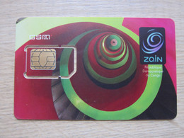 Zain GSM SIM Card, Fixed Chip - Congo