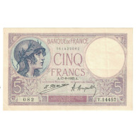 France, 5 Francs, Violet, 1923, Y.14457, SUP, Fayette:3.7, KM:72c - 5 F 1917-1940 ''Violet''