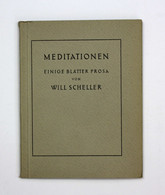 Meditationen. Einige Blätter Prosa. - International Authors