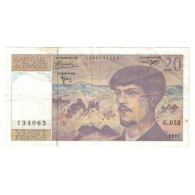 France, 20 Francs, Debussy, 1997, G.053, TTB, Fayette:66ter.2, KM:151i - 20 F 1980-1997 ''Debussy''