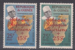 Guinea 1962 Mi#143-144 Mint Never Hinged, Red Overprint - Guinée (1958-...)