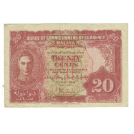 Billet, MALAYA, 20 Cents, 1941, 1941-07-01, KM:9b, TTB - Malasia