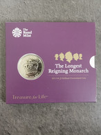 COFFRET 5 POUNDS 2015 CUPRO NICKEL UNC ELISABETH II LE PLUS LONG REGNE ANGLETERRE GRANDE BRETAGNE - 5 Pond