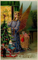 Engel Weihnachten Puppe Spielsachen Präge-Karte 1913 I-II Noel Ange - Unclassified