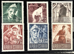 AUSTRIA 1947 - MLH - ANK 838-843 - Unused Stamps