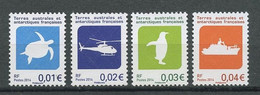 TAAF 2014  N° 705/708 ** Neufs MNH Superbes Faune Oiseaux Tortue Bateaux Hélicoptère Birds Animaux Transports Turtles - Nuevos