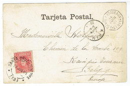 LOANGO A BORDEAUX  - L.L. N°1 1901 - Sur Carte Postale Santa Cruz De Tenerife - Maritieme Post