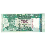 Billet, Swaziland, 200 Emalangeni, 1998, 1998-09-06, KM:28a, NEUF - Swaziland