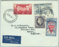 67350 - ROSS DEPENDENCY - POSTAL HISTORY -  COVER To England - 1966, Polar, Antartica - Brieven En Documenten