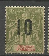 ANJOUAN N° 30 NEUF* INFIME TRACE DE CHARNIERE / MH - Unused Stamps