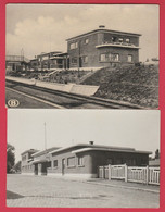 Auvelais - La Nouvelle Station - 2 Cartes ... Intérieur Et Extérieur ( Voir Verso ) - Sambreville