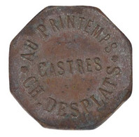 CASTRES - 03.03 - Monnaie De Nécessité - 25 Centimes - Au Printemps Ch. Desplats - Notgeld