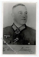 Ritterkreuzträger Müller Fr. Wilhelm Oberstleutnant Abfotografiertes Foto Mit Unterschrift 6,2 X 9,5 Cm I-II - Unclassified