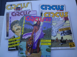 5 MAGAZINES CIRCUS - 47 53 58 63 69 - LE PLEIN DE BD ET LE PAVÉ DE BD - Circus