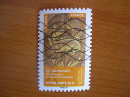 France  Obl   N° 1021 Double Oblitération Vagues Noires - Oblitérés